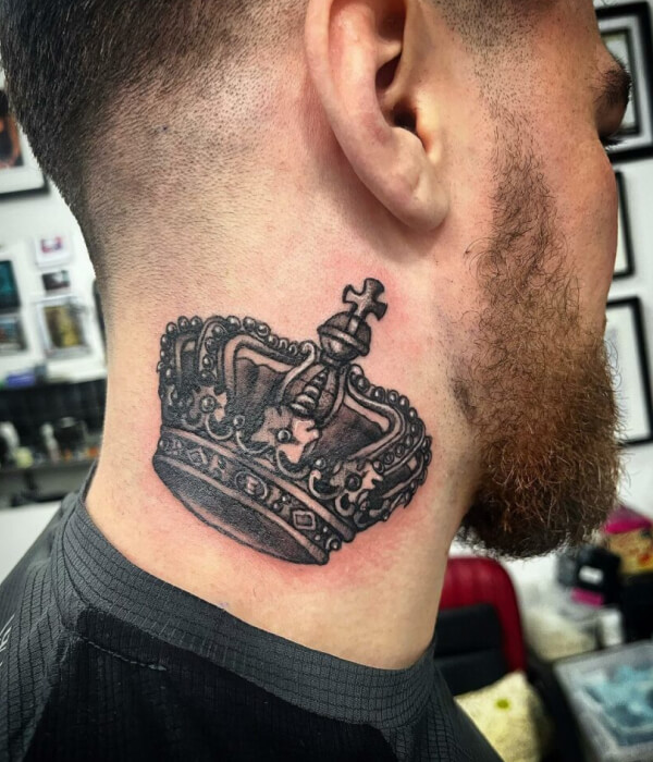 Crown Neck Tattoo