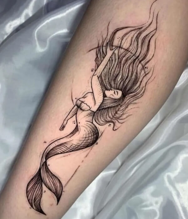 Dreamcatcher Mermaid Tattoo design