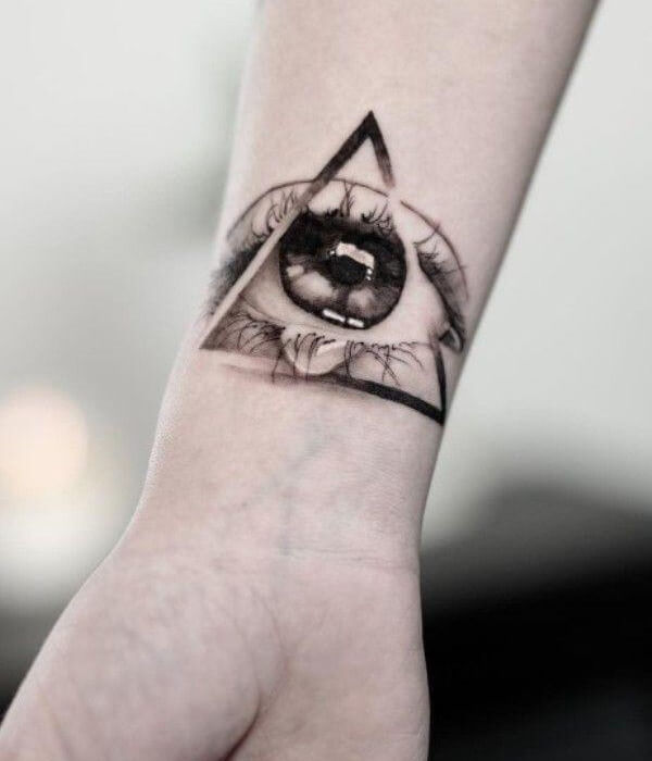 Bone Triangle Eye Tattoo - Best Tattoo Ideas Gallery