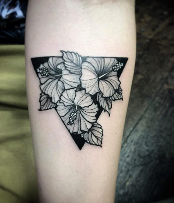 Floral Triangle Tattoo ideas