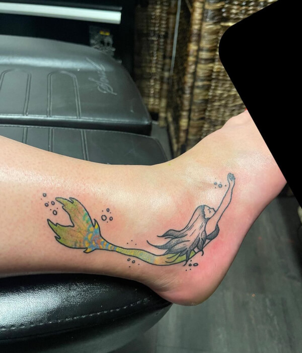 Mermaid Ankle Tattoo ideas