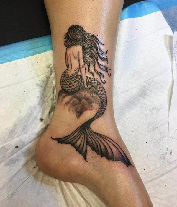 Mermaid Ankle Tattoo