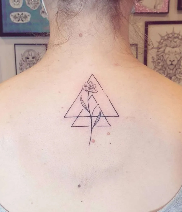 Minimalistic Triangle Tattoo design