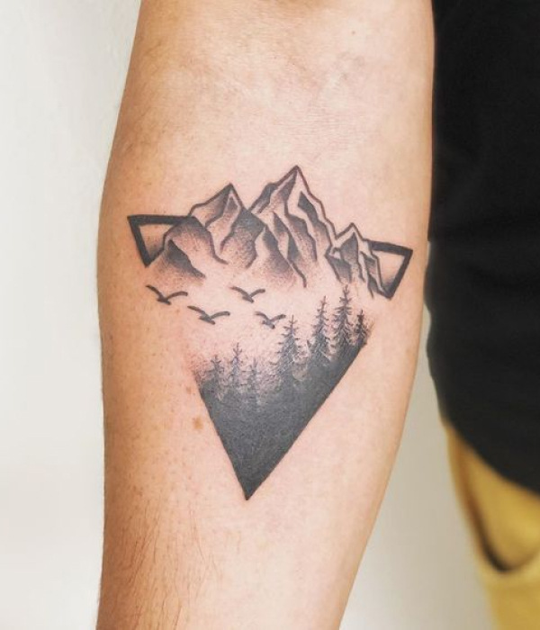 Mountain Triangle Tattoo 