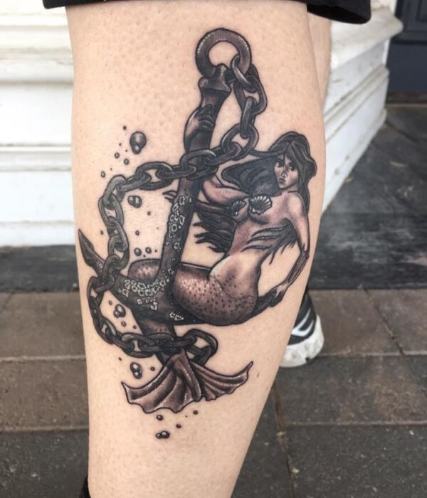 Nautical Mermaid Tattoo