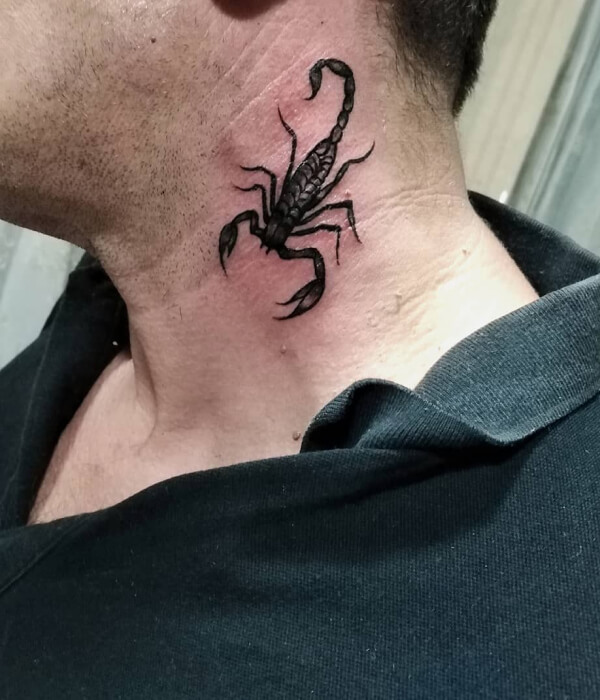 Scorpion Neck Tattoo