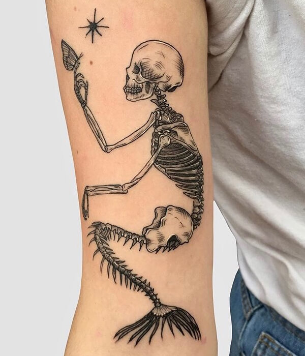 Skeleton Mermaid Tattoo idfeas
