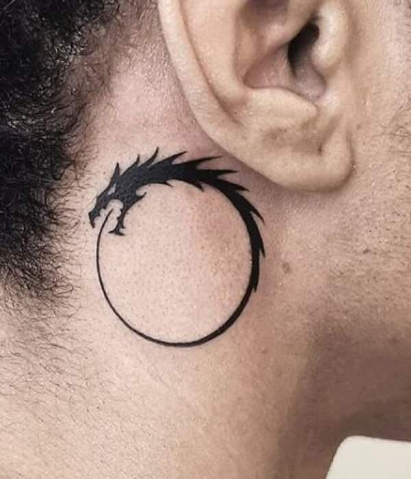 Small Dragon Neck Tattoo tips