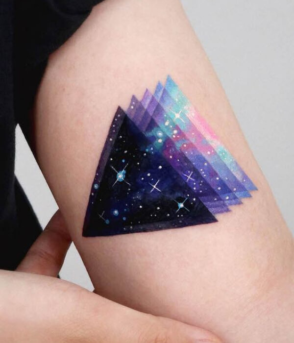 Space Triangle Tattoo design