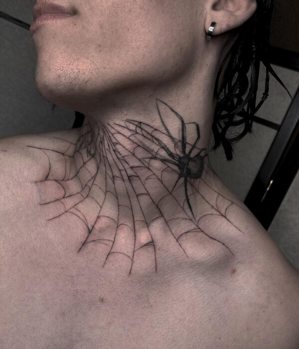 Spider Web Tattoo for men