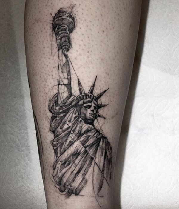 Statue Of Liberty Military Tattoo design
