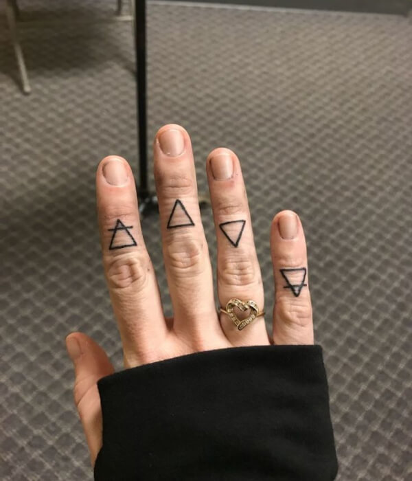 Triangle Finger Tattoo ideas
