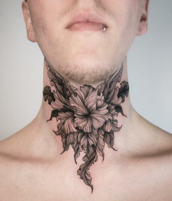 Tribal Neck Tattoo