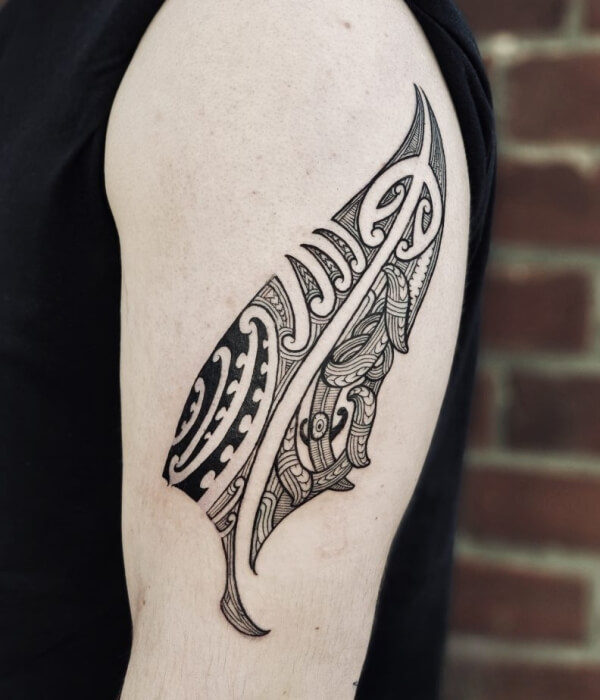 Tribal leaf tattoo ideas