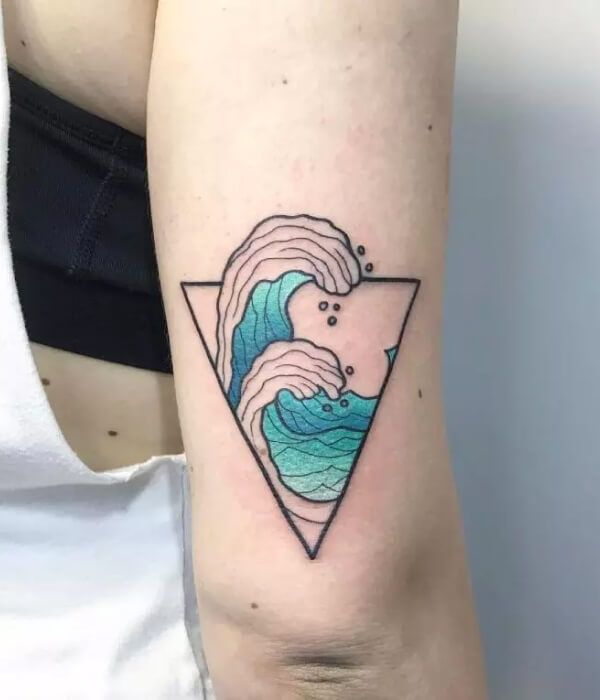 Wave Triangle Tattoo ideas