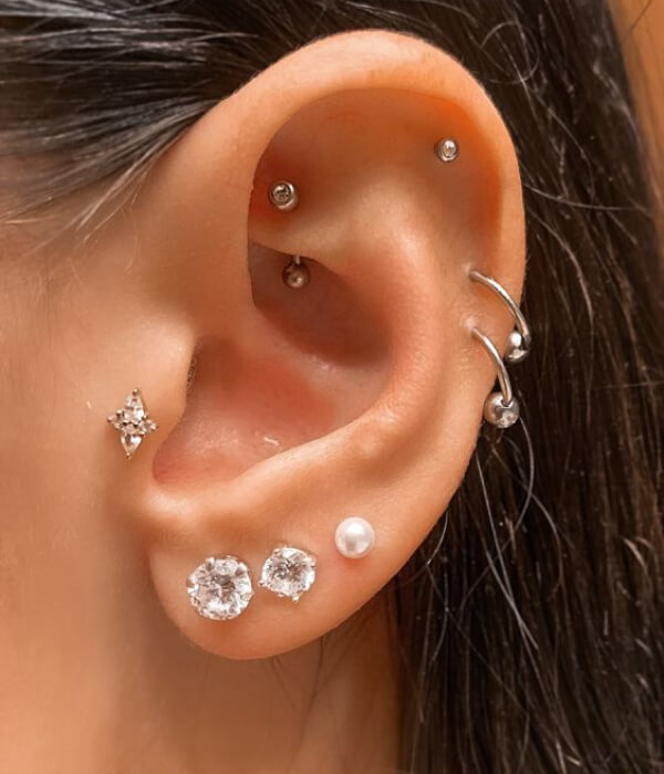 What is Double Helix Piercing