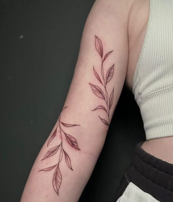 long leaf tattoo ideas