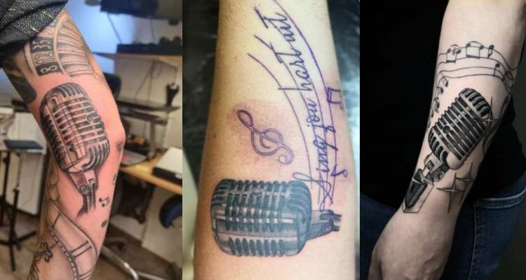 15 Incredible Microphone Tattoo Design Ideas