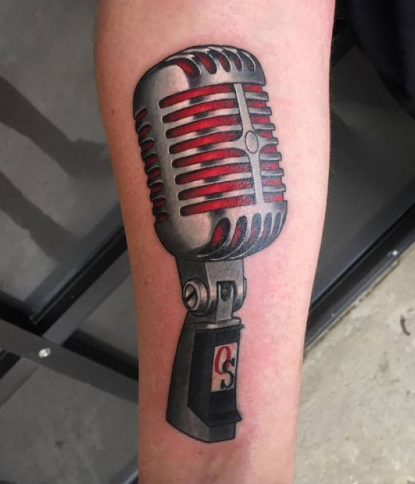 3D Microphone Tattoos ideas