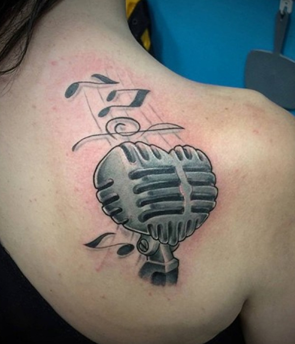 Back Mic Tattoo ideas