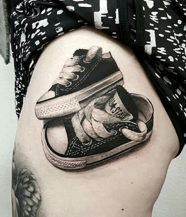 Custom small Shoe Tattoo