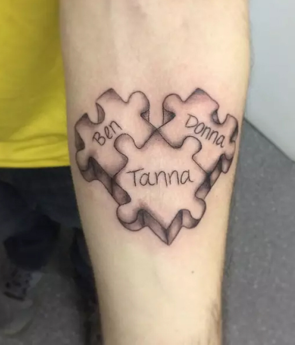 Customized Puzzle Tattoo