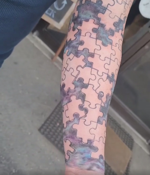 Full Sleeves Puzzle Tattoo