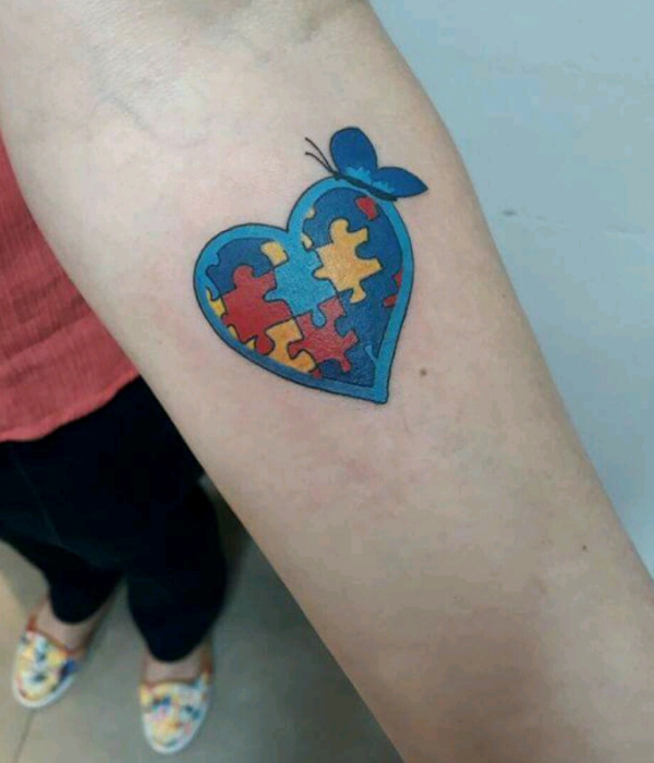 Heart Puzzle Piece Tattoo design