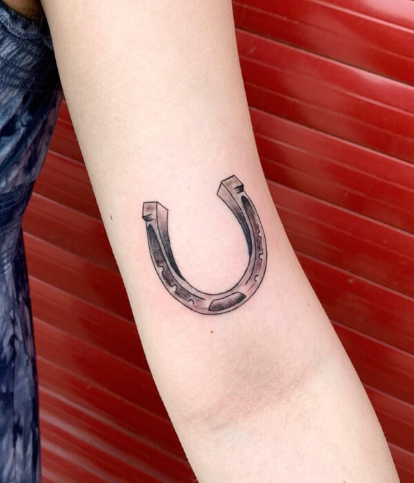 Horse Shoe hand Tattoo