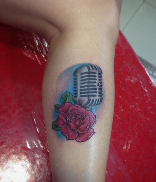 Microphone with Rose Tattoo ideas