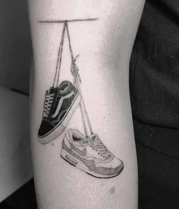 Pair of Shoe hand Tattoo