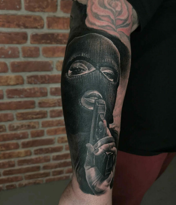 Realism Ski Mask Tattoo