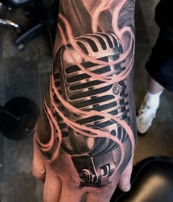 Retro Microphone Tattoo