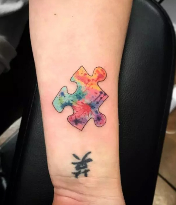 Single Puzzle Tattoo