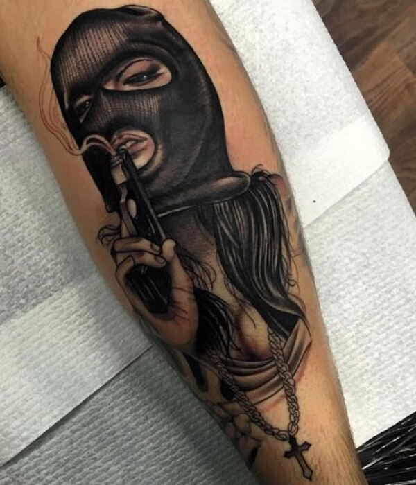 Ski Mask Gangster Tattoo