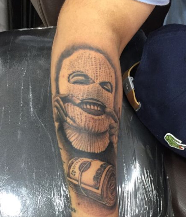 Smiling Ski Mask Tattoo