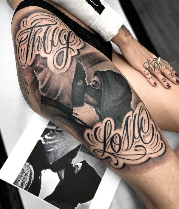 Thug Love Ski Mask Tattoo