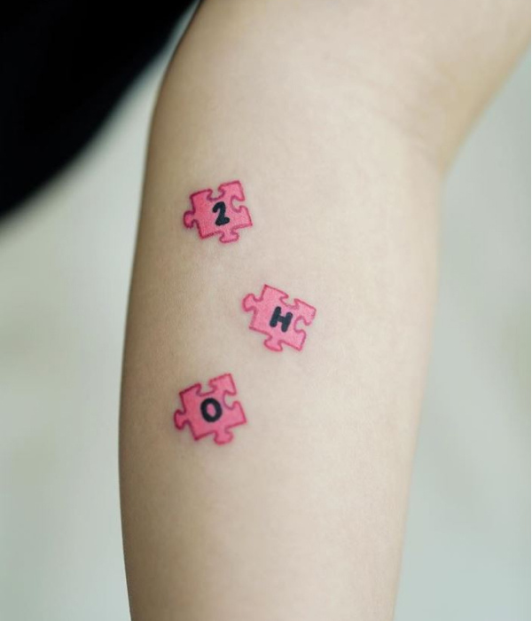 Tiny Puzzle Tattoo design