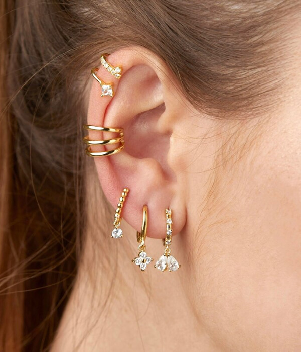 Types of jewelry used for conch piercing