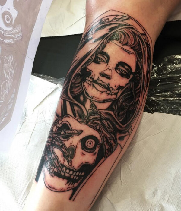 Attractive Zombie Girl Tattoo ideas