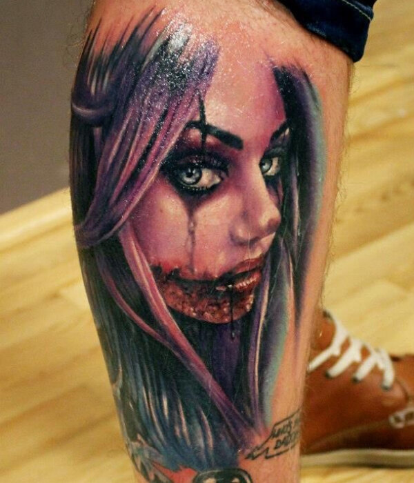 Beautiful Girl Zombie Tattoo ideas