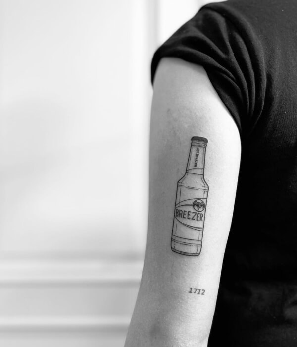 Beer Can Line Tattoo ideas