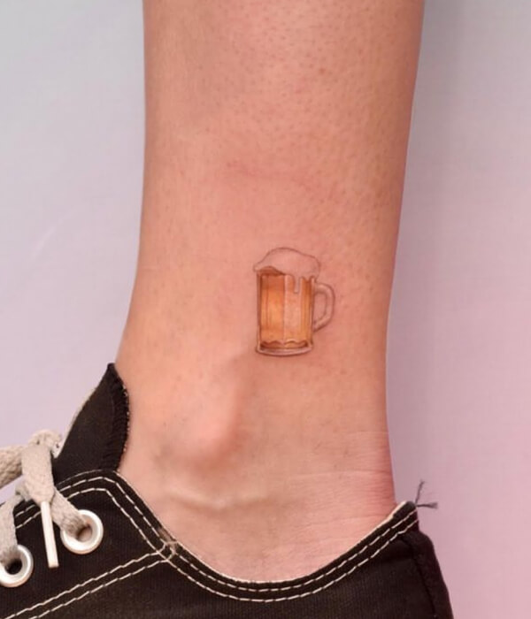 Beer Can Tattoo Minimalistic