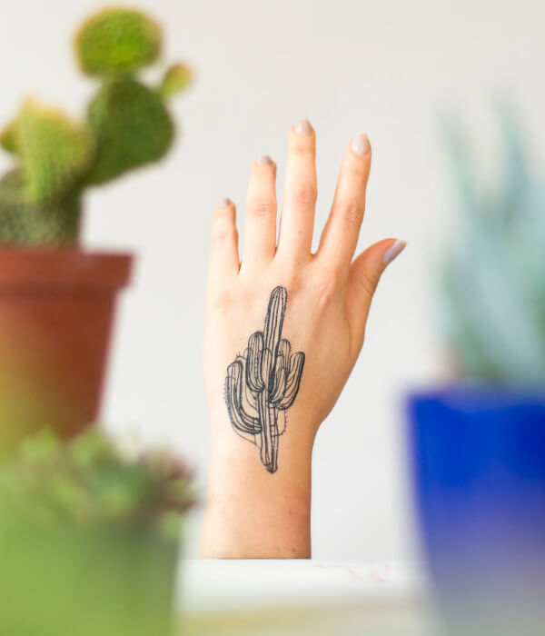 Cactus Palm Tattoo