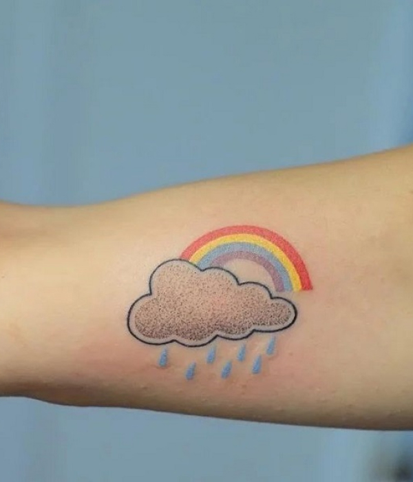 Cloud, Sun, and Rainbow Tattoo Ideas