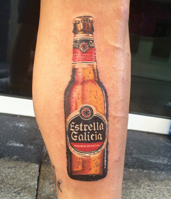 Colorful Beer Can Tattoo ideas