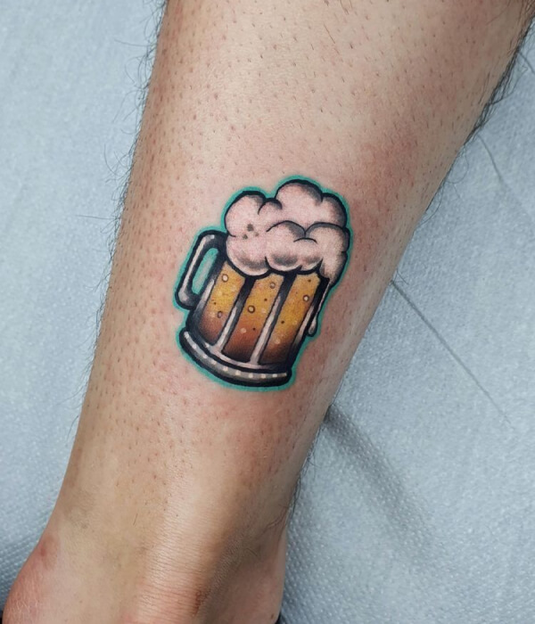 Colorful Beer Can Tattoo