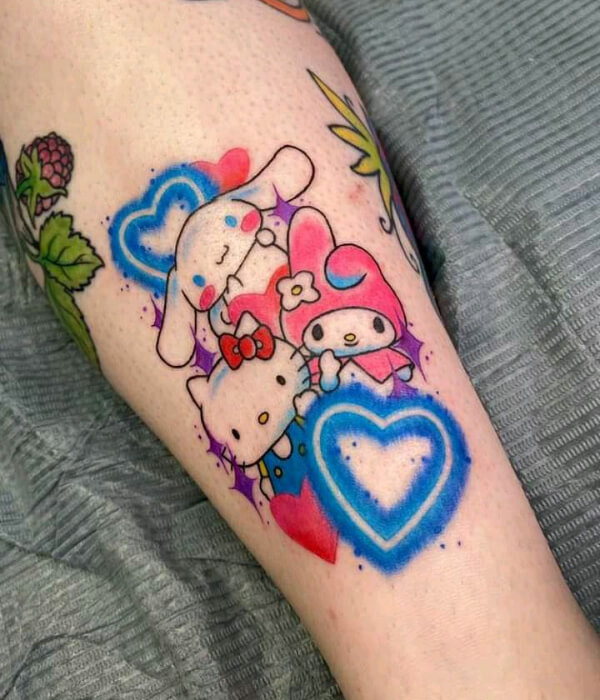 Colorful Hello Kitty Tattoo ideas