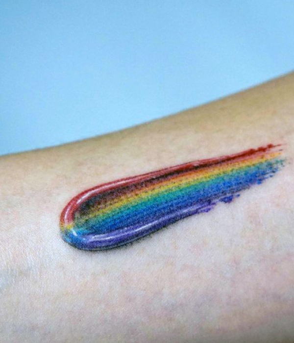 Crude Small Rainbow Tattoo