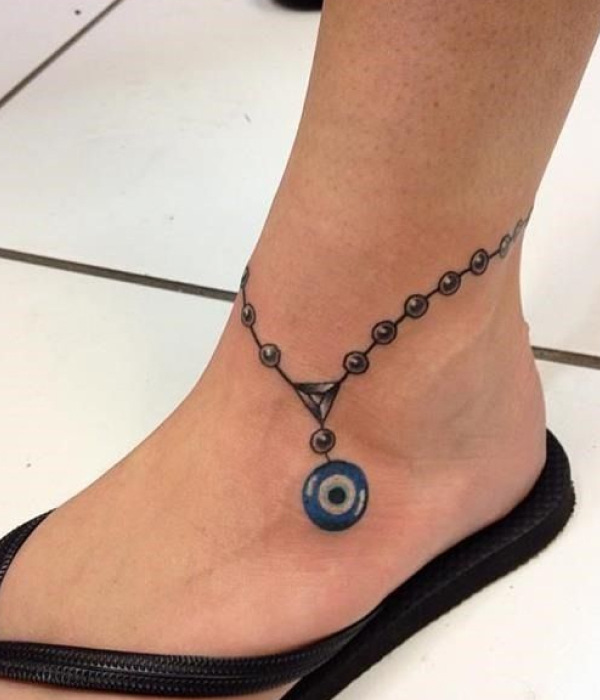 Evil Eye Anklet Tattoo